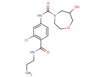 N-{3-chloro-4-[(propylamino)carbonyl]phenyl}-6-hydroxy-1,4-oxazepane-4-carboxamide