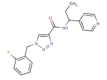 1-(2-fluorobenzyl)-N-[1-(4-pyridinyl)propyl]-1H-1,2,3-triazole-4-carboxamide