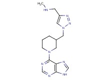 N-methyl-1-(1-{[1-(9H-purin-6-yl)piperidin-3-yl]methyl}-1H-1,2,3-triazol-4-yl)methanamine