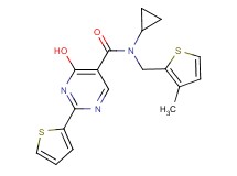 N-cyclopropyl-4-hydroxy-N-[(3-methyl-2-thienyl)methyl]-2-(2-thienyl)pyrimidine-5-carboxamide