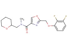 2-[(2,3-difluorophenoxy)methyl]-N-methyl-N-(tetrahydro-2H-pyran-2-ylmethyl)-1,3-oxazole-4-carboxamide