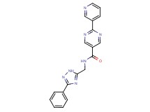 N-[(3-phenyl-1H-1,2,4-triazol-5-yl)methyl]-2-(3-pyridinyl)-5-pyrimidinecarboxamide