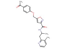 5-[(4-acetylphenoxy)methyl]-N-[1-methyl-2-(3-methyl-2-pyridinyl)ethyl]-3-isoxazolecarboxamide