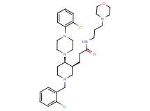 3-{(3S*,4R*)-1-(2-chlorobenzyl)-4-[4-(2-fluorophenyl)-1-piperazinyl]-3-piperidinyl}-N-[3-(4-morpholinyl)propyl]propanamide