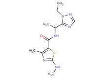 N-[1-(1-ethyl-1H-1,2,4-triazol-5-yl)ethyl]-4-methyl-2-(methylamino)-1,3-thiazole-5-carboxamide
