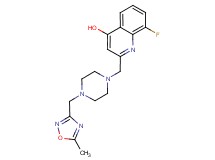 8-fluoro-2-({4-[(5-methyl-1,2,4-oxadiazol-3-yl)methyl]piperazin-1-yl}methyl)quinolin-4-ol