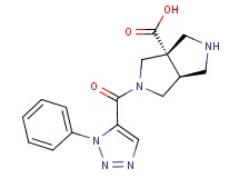 (3aS*,6aS*)-2-[(1-phenyl-1H-1,2,3-triazol-5-yl)carbonyl]hexahydropyrrolo[3,4-c]pyrrole-3a(1H)-carboxylic acid