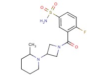 4-fluoro-3-{[3-(2-methylpiperidin-1-yl)azetidin-1-yl]carbonyl}benzenesulfonamide