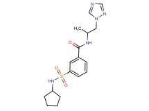 3-[(cyclopentylamino)sulfonyl]-N-[1-methyl-2-(1H-1,2,4-triazol-1-yl)ethyl]benzamide
