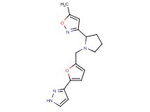 5-methyl-3-(1-{[5-(1H-pyrazol-3-yl)-2-furyl]methyl}pyrrolidin-2-yl)isoxazole