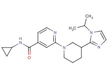 N-cyclopropyl-2-[3-(1-isopropyl-1H-imidazol-2-yl)-1-piperidinyl]isonicotinamide