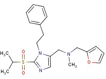 (2-furylmethyl){[2-(isopropylsulfonyl)-1-(2-phenylethyl)-1H-imidazol-5-yl]methyl}methylamine