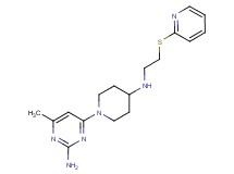 4-methyl-6-(4-{[2-(pyridin-2-ylthio)ethyl]amino}piperidin-1-yl)pyrimidin-2-amine