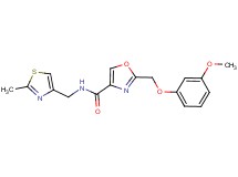 2-[(3-methoxyphenoxy)methyl]-N-[(2-methyl-1,3-thiazol-4-yl)methyl]-1,3-oxazole-4-carboxamide