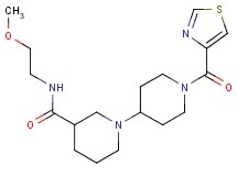 N-(2-methoxyethyl)-1'-(1,3-thiazol-4-ylcarbonyl)-1,4'-bipiperidine-3-carboxamide