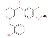 (3-fluoro-4-methoxyphenyl)[1-(2-hydroxybenzyl)-3-piperidinyl]methanone