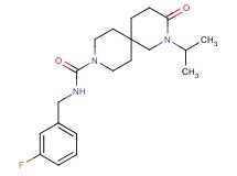 N-(3-fluorobenzyl)-2-isopropyl-3-oxo-2,9-diazaspiro[5.5]undecane-9-carboxamide