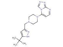5-{4-[(5-tert-butyl-1H-pyrazol-3-yl)methyl]piperazin-1-yl}[1,2,4]triazolo[4,3-a]pyrimidine