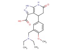 4-{3-[(diethylamino)methyl]-4-methoxyphenyl}-6-oxo-4,5,6,7-tetrahydro-1H-pyrazolo[3,4-b]pyridine-3-carboxylic acid