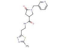 N-[2-(5-methyl-1,3,4-thiadiazol-2-yl)ethyl]-5-oxo-1-(3-pyridinylmethyl)-3-pyrrolidinecarboxamide