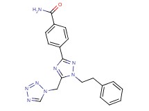 4-[1-(2-phenylethyl)-5-(1H-tetrazol-1-ylmethyl)-1H-1,2,4-triazol-3-yl]benzamide