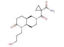 1-{[(4aS*,8aR*)-1-(3-hydroxypropyl)-2-oxooctahydro-1,6-naphthyridin-6(2H)-yl]carbonyl}cyclopropanecarboxamide