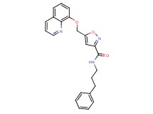N-(3-phenylpropyl)-5-[(8-quinolinyloxy)methyl]-3-isoxazolecarboxamide