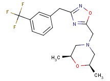 (2R*,6S*)-2,6-dimethyl-4-({3-[3-(trifluoromethyl)benzyl]-1,2,4-oxadiazol-5-yl}methyl)morpholine