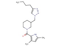 3-[(4-butyl-1H-1,2,3-triazol-1-yl)methyl]-1-[(3,5-dimethyl-1H-pyrrol-2-yl)carbonyl]piperidine
