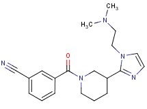 3-[(3-{1-[2-(dimethylamino)ethyl]-1H-imidazol-2-yl}piperidin-1-yl)carbonyl]benzonitrile