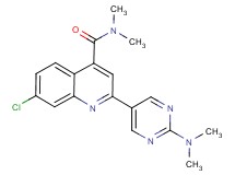 7-chloro-2-[2-(dimethylamino)pyrimidin-5-yl]-N,N-dimethylquinoline-4-carboxamide