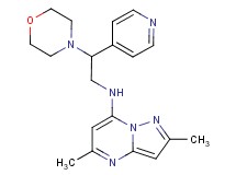2,5-dimethyl-N-[2-(4-morpholinyl)-2-(4-pyridinyl)ethyl]pyrazolo[1,5-a]pyrimidin-7-amine