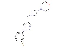 4-(1-{[1-(3-fluorophenyl)-1H-pyrazol-4-yl]methyl}azetidin-3-yl)morpholine