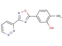 2-methyl-5-[3-(3-pyridazinyl)-1,2,4-oxadiazol-5-yl]phenol