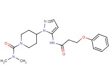 N,N-dimethyl-4-{5-[(3-phenoxypropanoyl)amino]-1H-pyrazol-1-yl}piperidine-1-carboxamide
