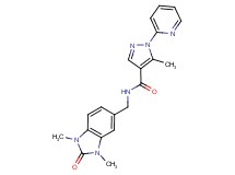 N-[(1,3-dimethyl-2-oxo-2,3-dihydro-1H-benzimidazol-5-yl)methyl]-5-methyl-1-pyridin-2-yl-1H-pyrazole-4-carboxamide