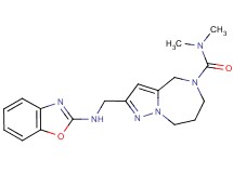 2-[(1,3-benzoxazol-2-ylamino)methyl]-N,N-dimethyl-7,8-dihydro-4H-pyrazolo[1,5-a][1,4]diazepine-5(6H)-carboxamide