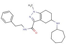 5-(cycloheptylamino)-1-methyl-N-(2-phenylethyl)-4,5,6,7-tetrahydro-1H-indazole-3-carboxamide