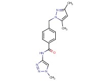 4-[(3,5-dimethyl-1H-pyrazol-1-yl)methyl]-N-(1-methyl-1H-1,2,3-triazol-4-yl)benzamide