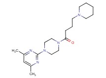 4,6-dimethyl-2-{4-[4-(1-piperidinyl)butanoyl]-1-piperazinyl}pyrimidine