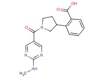 2-(1-{[2-(methylamino)-5-pyrimidinyl]carbonyl}-3-pyrrolidinyl)benzoic acid