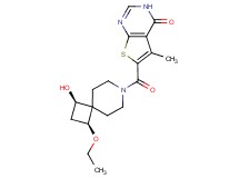 6-{[(1S*,3R*)-1-ethoxy-3-hydroxy-7-azaspiro[3.5]non-7-yl]carbonyl}-5-methylthieno[2,3-d]pyrimidin-4(3H)-one