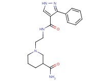 1-(2-{[(3-phenyl-1H-pyrazol-4-yl)carbonyl]amino}ethyl)piperidine-3-carboxamide