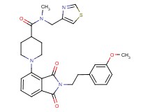 1-{2-[2-(3-methoxyphenyl)ethyl]-1,3-dioxo-2,3-dihydro-1H-isoindol-4-yl}-N-methyl-N-(1,3-thiazol-4-ylmethyl)-4-piperidinecarboxamide
