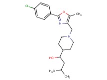 1-(1-{[2-(4-chlorophenyl)-5-methyl-1,3-oxazol-4-yl]methyl}-4-piperidinyl)-3-methyl-1-butanol