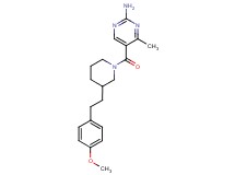 5-({3-[2-(4-methoxyphenyl)ethyl]-1-piperidinyl}carbonyl)-4-methyl-2-pyrimidinamine