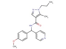 N-[(4-methoxyphenyl)(4-pyridinyl)methyl]-5-methyl-1-propyl-1H-pyrazole-4-carboxamide