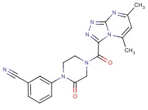 3-{4-[(5,7-dimethyl[1,2,4]triazolo[4,3-a]pyrimidin-3-yl)carbonyl]-2-oxo-1-piperazinyl}benzonitrile