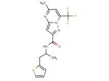 5-methyl-N-[1-methyl-2-(2-thienyl)ethyl]-7-(trifluoromethyl)pyrazolo[1,5-a]pyrimidine-2-carboxamide