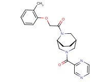 (1S*,5R*)-6-[(2-methylphenoxy)acetyl]-3-(2-pyrazinylcarbonyl)-3,6-diazabicyclo[3.2.2]nonane
